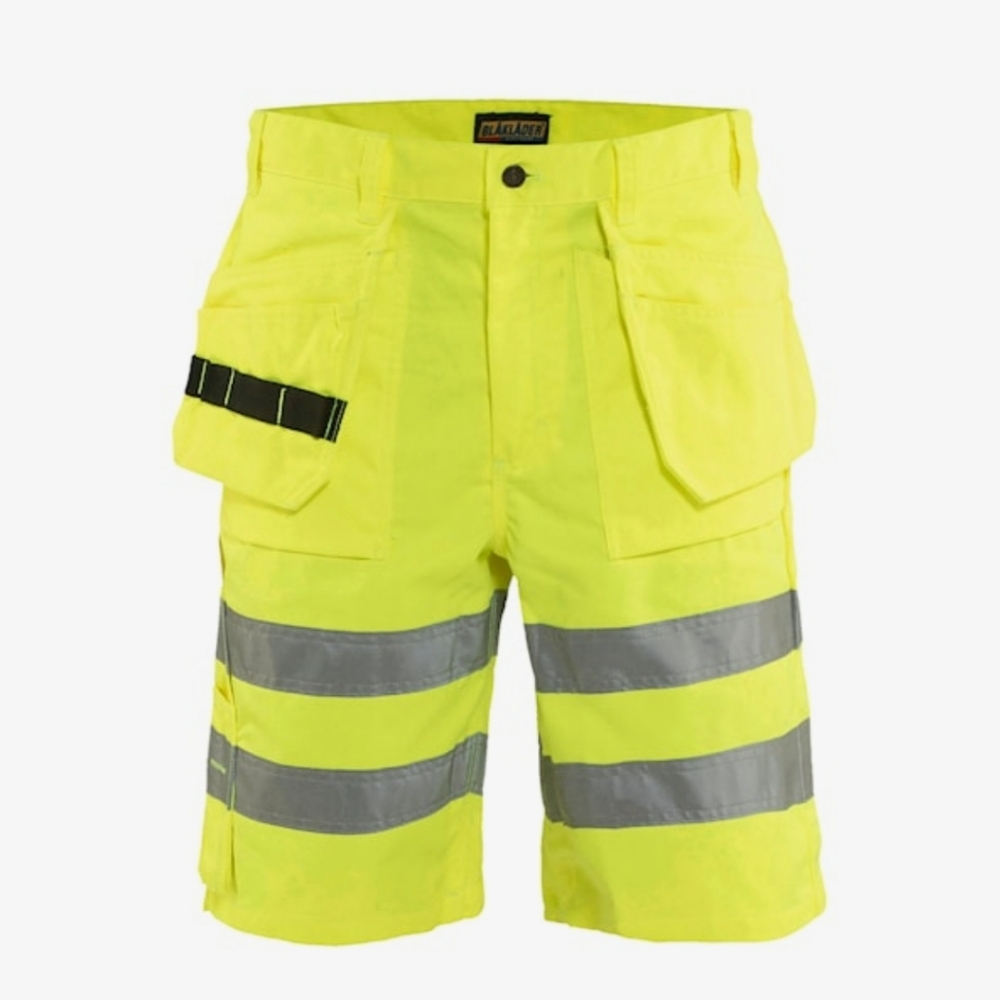 High-Visibility Yellow Work Shorts Size 32